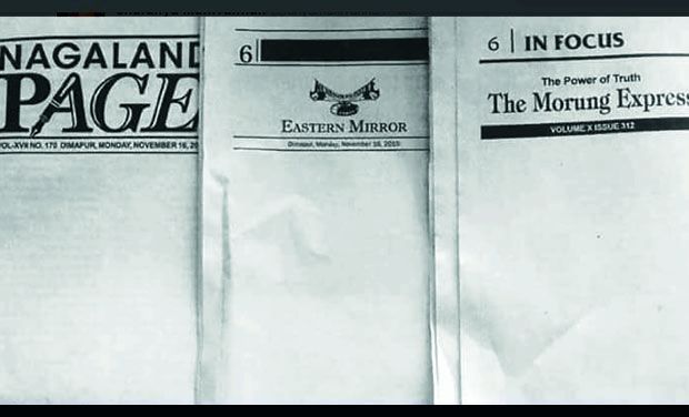 The newspapers had blank editorials on Monday The newspapers had blank editorials on Monday